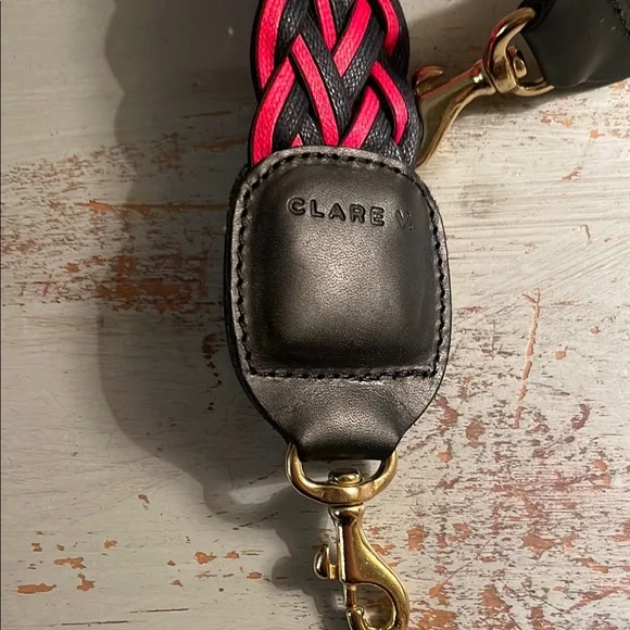 Clare V Braided Red and Navy Blue Strap - Picture 2 of 2